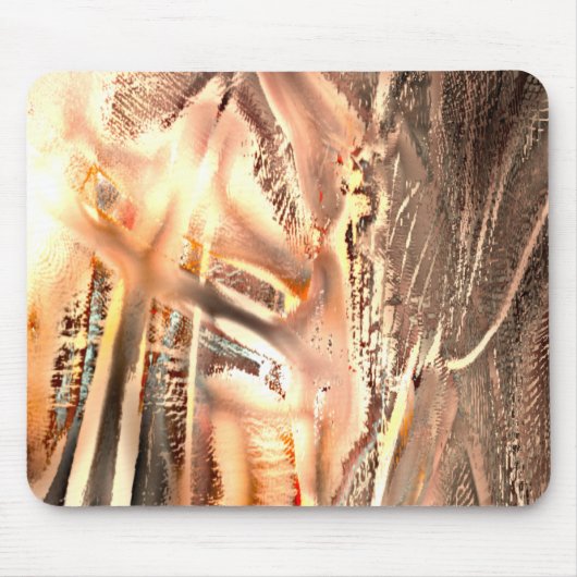 フリークサンゴの質感と非常に粗いデジタル切り出し マウスパッド (正面)