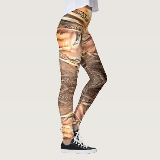 フリークサンゴの質感と非常に粗いデジタル切り出し レギンス (右)