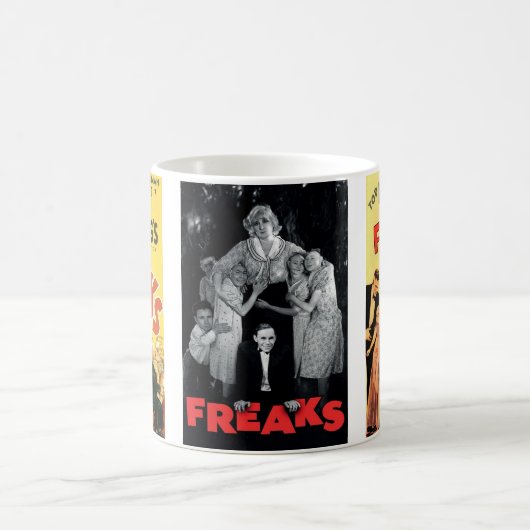 フリークス(1932年)映画ポスターのマグカップ コーヒーマグカップ (中央)