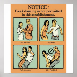 フリークダンス禁止 ポスター