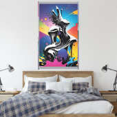 フリークマッチング – Ken Gage Surreal Art キャンバスプリント (インサイチュ (寝室))
