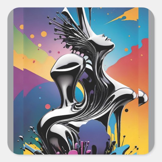 フリークマッチング – Ken Gage Surreal Art スクエアシール (正面)