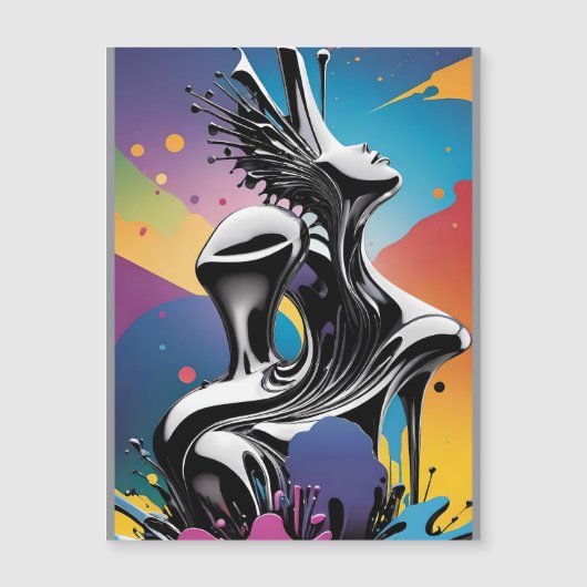 フリークマッチング – Ken Gage Surreal Art マグネット招待状 (正面)