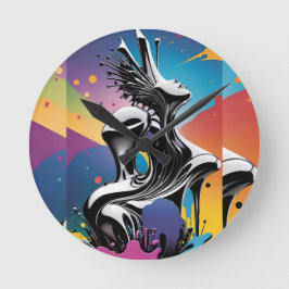 フリークマッチング – Ken Gage Surreal Art ラウンド壁時計