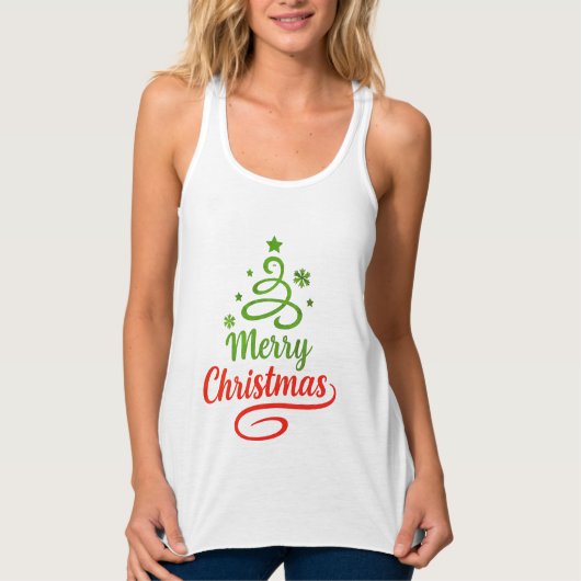 フリークリスマスタンク｜ウィメンズBella+Canva タンクトップ (正面)