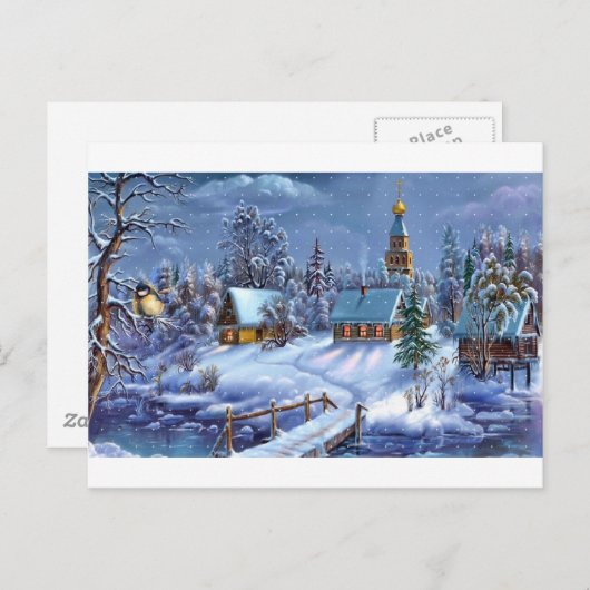 フリークリスマス – powerpoint-background-8 シーズンポストカード (正面/裏面)