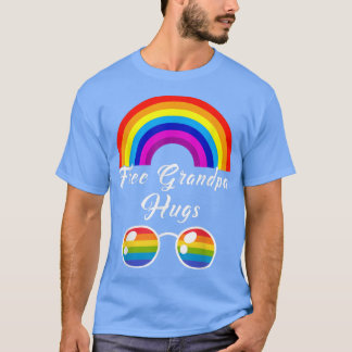 フリーグランドパハグLGBTレインボーサングラスゲイPrid Tシャツ