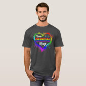 フリーグランマハグLBGTハートレインボーゲイプライド Tシャツ (正面フル)
