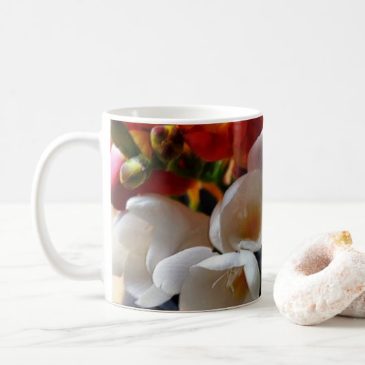 フリーサイアスの花束 コーヒーマグカップ (ドーナツ)