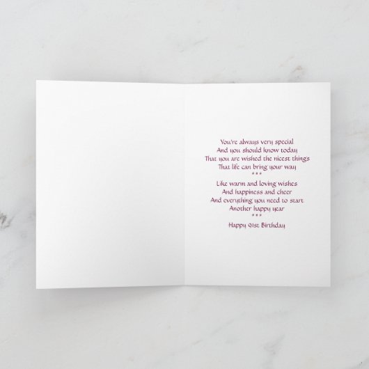 フリーサイアス91番誕生日おめでとうカード カード (内部)