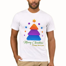 🎄 フリーサイズ メリークリスマスツリー ベラ+キャンバス Tシャツ |