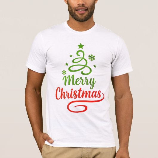 フリーサイズ メリークリスマス Bella+Canvas Tシャツ 🎅 | 柔らか (正面)