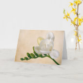 フリーシアの花のカード カード (黄色い花)