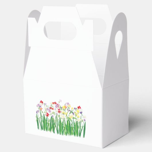 フリーシアの花、植物性イラストレーション フェイバーボックス (オープン)