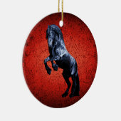 フリーシアの馬、黒い美しいの石碑、漫画2 セラミックオーナメント (右)