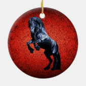 フリーシアの馬、黒い美しいの石碑、漫画2 セラミックオーナメント (裏面)