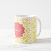 フリーシアダマスクモノグラムマグ コーヒーマグカップ (正面右)