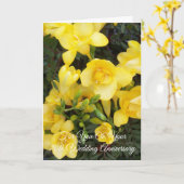 フリーシパーソナライズされたアス70結婚周年 カード (黄色い花)