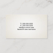 フリーシンプルフリーライターのミニマリスト 名刺 (裏面)