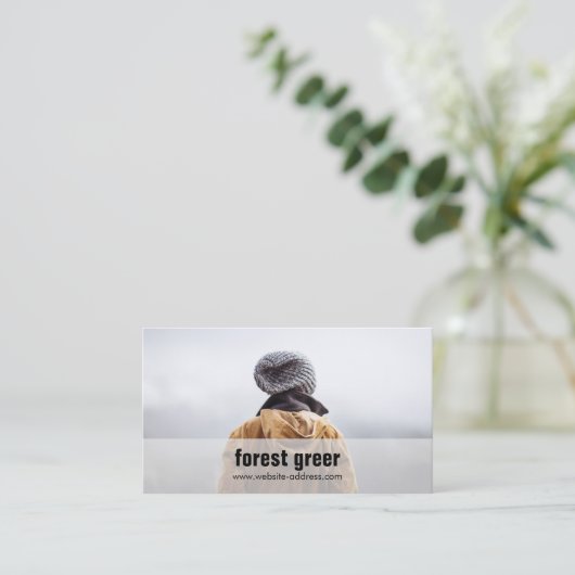 フリーシンプル写真家の写真の追加 名刺 (スタンド正面)