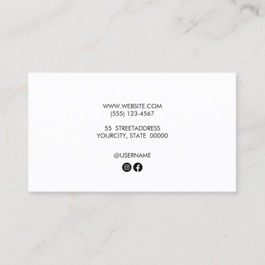 フリーシンプル写真家の写真撮影 名刺 (裏面)