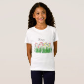 フリージアの花、環境テーマ Tシャツ (正面フル)