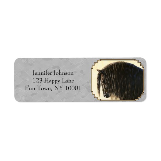 フリージアンホ荷車を引くースシルバーグレー ラベル (正面)