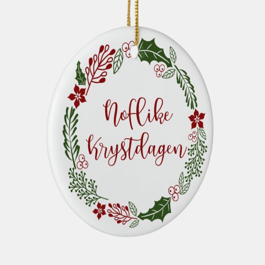 フリージアンメリークリスマスリース、ノフライクリスターゲン セラミックオーナメント (右)