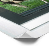 フリージアン・ホルスタイン牛のフェイク農場ウィンドウビューポスター ポスター (角)