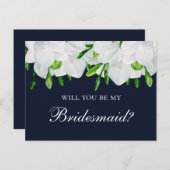 フリージア私の花嫁のメイドになるの。フローラ海軍 ポストカード (正面/裏面)