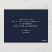 フリージア私の花嫁のメイドになるの。フローラ海軍 ポストカード (裏面)