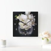 フリージア·ナイト·カップ スクエア壁時計 (ホーム)