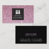 フリージャーメイクアップアーティストIIIのリップスティックTrioロゴ 名刺 (正面/裏面)