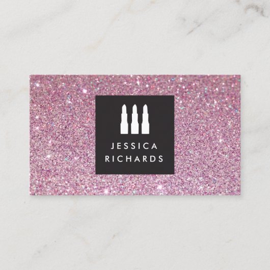 フリージャーメイクアップアーティストIIIのリップスティックTrioロゴ 名刺 (正面)