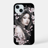 フリージャ桜さくらんぼ花咲き電話ケース iPhone 15ケース (裏面)