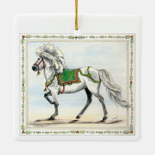 フリージョルアイスランドホースクリスマス セラミックオーナメント (裏面)