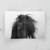 フリージランニングアンの馬のグリーティングカード カード (内部)