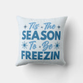 フリージンになる季節 – 冬のおもしろい クッション (裏面)