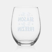 フリージンになる季節 – 冬のおもしろい ステムなしワイングラス (裏面)