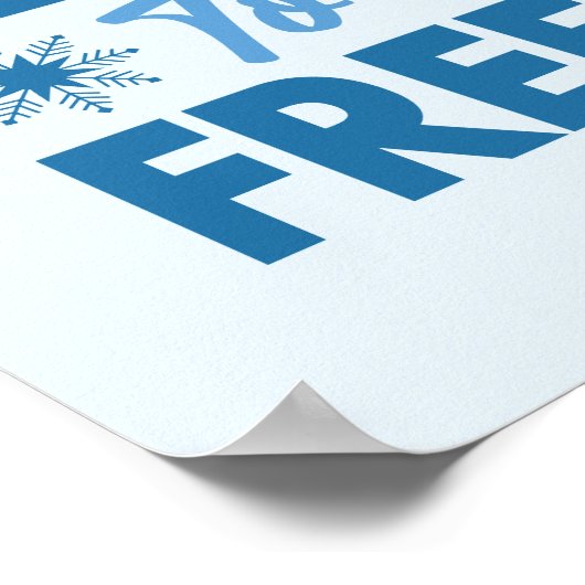 フリージンになる季節 – 冬のおもしろい ポスター (角)