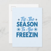 フリージンになる季節 – 冬のおもしろい ポストカード (正面/裏面)