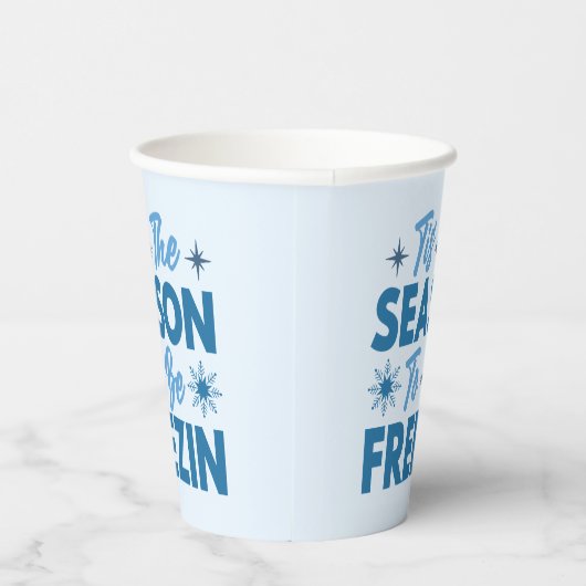 フリージンになる季節 – 冬のおもしろい 紙コップ (右)