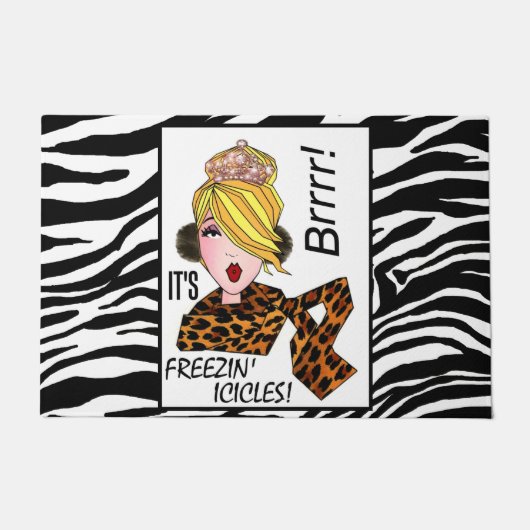 「フリージンの氷柱だ！」 ディバ ドアマット (正面)