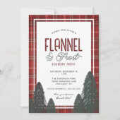 フリースと霜のクリスマス ホリデーパーティー 招待状 (正面)