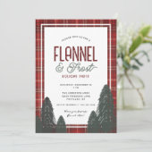 フリースと霜のクリスマス ホリデーパーティー 招待状 (スタンド正面)