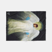 フリースの投球、天使のプリント フリースブランケット (正面(横))