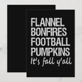 フリースの焚き火 フットボール かぼちゃ 秋だぜ シーズンカード (正面/裏面)