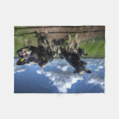 フリースのblacket牛 フリースブランケット (正面(横))