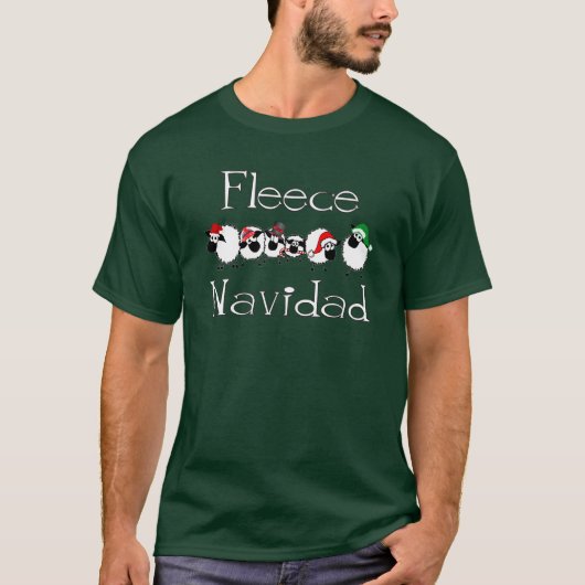 フリースのNavidadのおもしろいなクリスマスの服装 Tシャツ (正面)