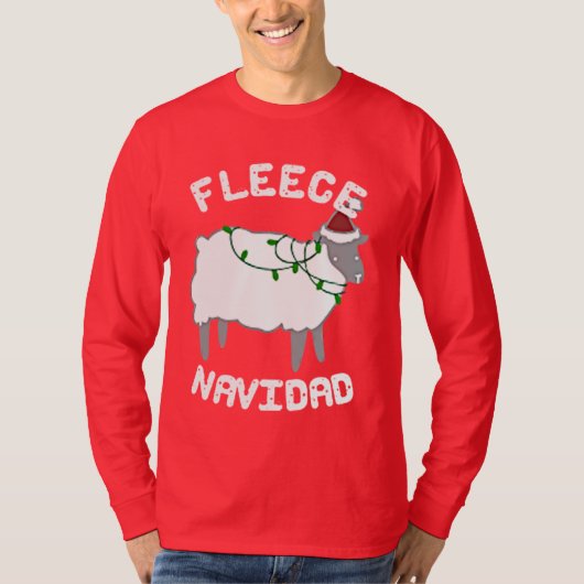 フリースのNavidadのクリスマス Tシャツ (正面)